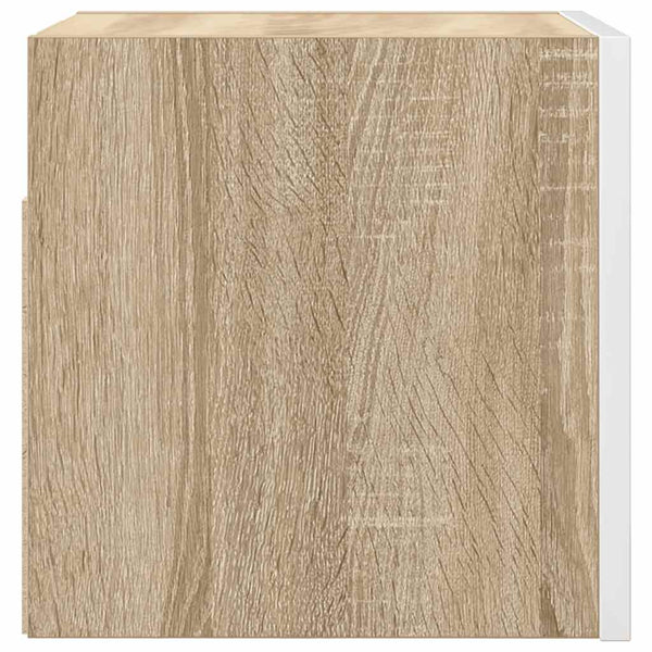 TV-Wandschrank Weiß Sonoma-Eiche 30,5 cm