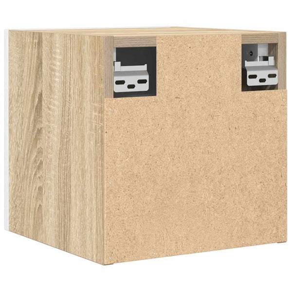 TV-Wandschrank Weiß Sonoma-Eiche 30,5 cm
