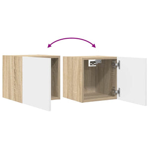 TV-Wandschrank Weiß Sonoma-Eiche 30,5 cm