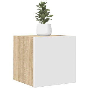 TV-Wandschrank Weiß Sonoma-Eiche 30,5 cm
