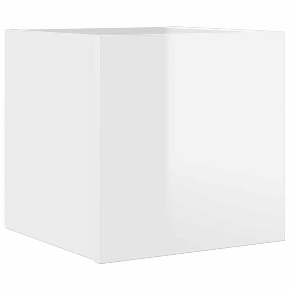 Hochglanz Weiß TV-Wandschrank 30,5x30 cm