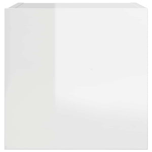 Hochglanz Weiß TV-Wandschrank 30,5x30 cm