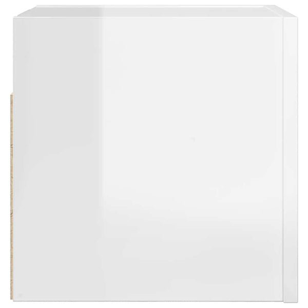 Hochglanz Weiß TV-Wandschrank 30,5x30 cm