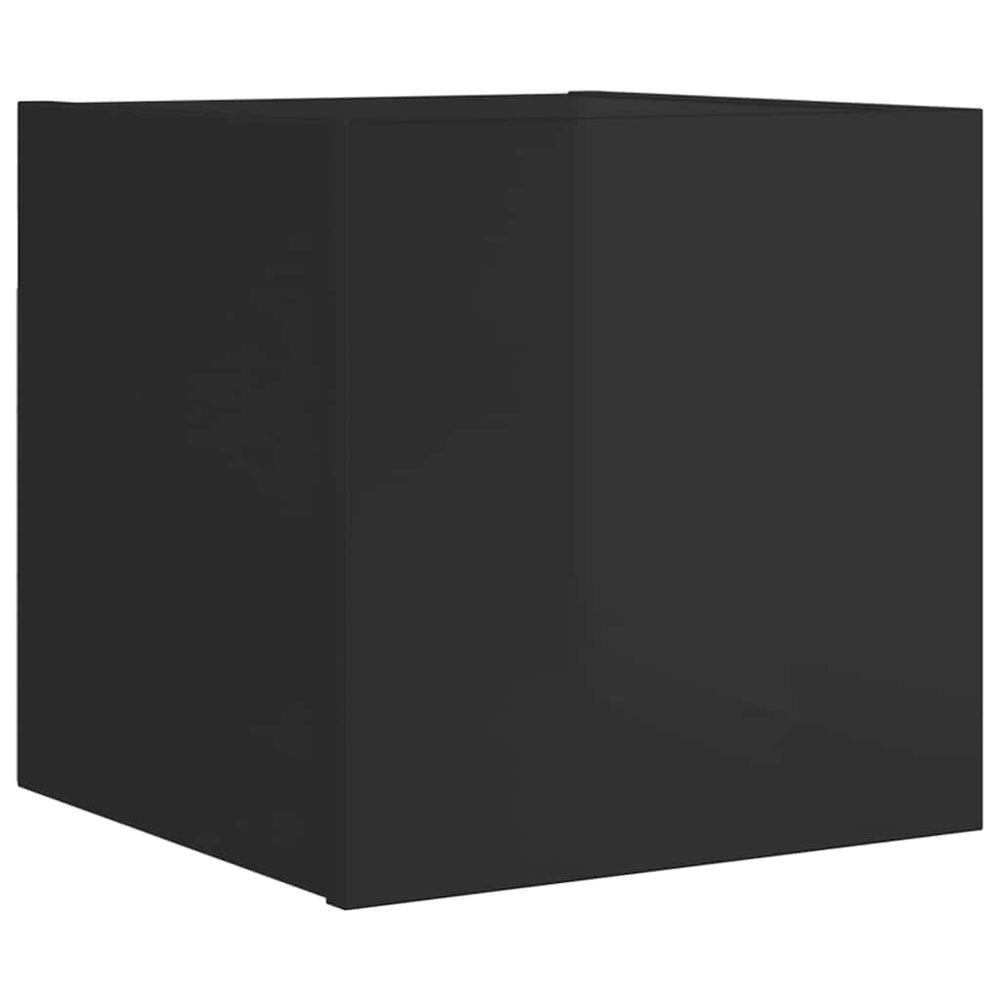 Hochglanz TV-Wandschrank Schwarz 30,5 cm