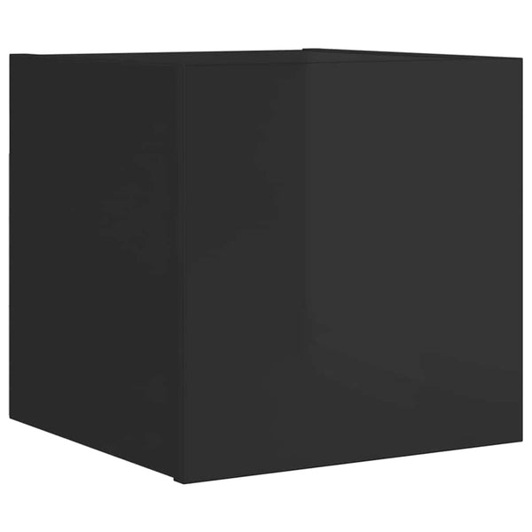 Hochglanz TV-Wandschrank Schwarz 30,5 cm