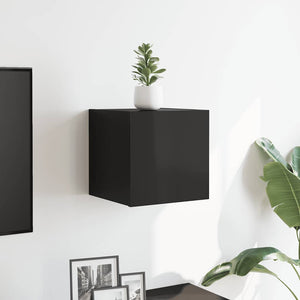 Hochglanz TV-Wandschrank Schwarz 30,5 cm