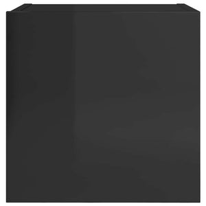 Hochglanz TV-Wandschrank Schwarz 30,5 cm