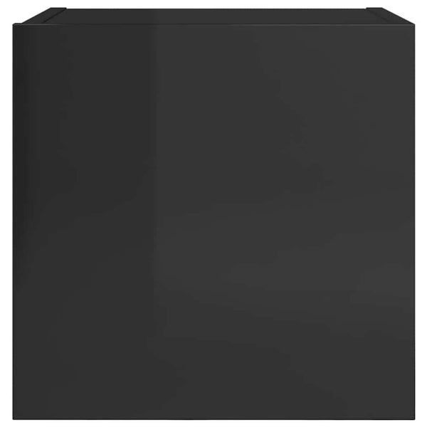 Hochglanz TV-Wandschrank Schwarz 30,5 cm