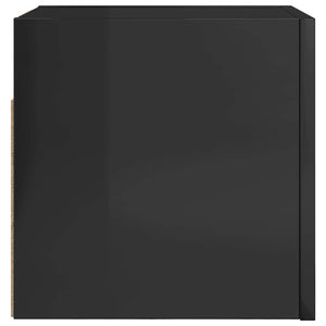 Hochglanz TV-Wandschrank Schwarz 30,5 cm