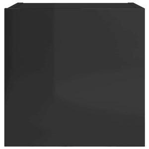 TV-Wandschränke Schwarz Hochglanz, 2er-Set