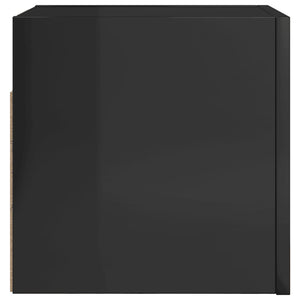 TV-Wandschränke Schwarz Hochglanz, 2er-Set