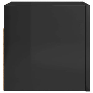 TV-Wandschränke, 4er Set, Hochglanz Schwarz