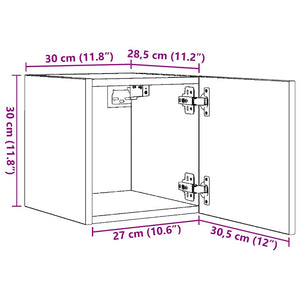 TV-Wandschränke, 4er Set, Hochglanz Schwarz