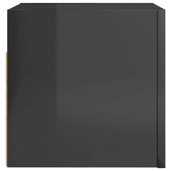 TV-Wandschrank, Hochglanz Grau, 30,5 cm