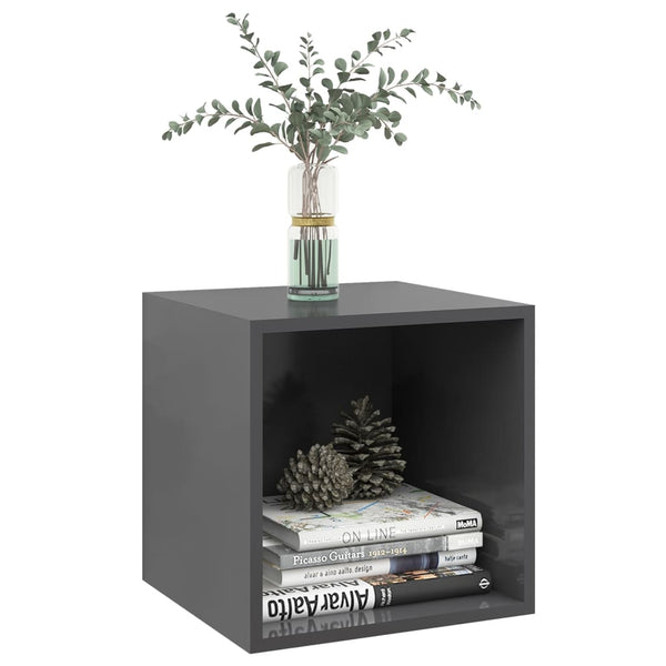 Grauer Wandschrank 37x37x37 cm