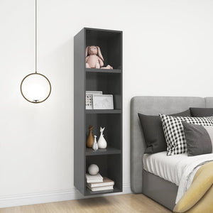 Grauer Wandschrank 37x37x37 cm