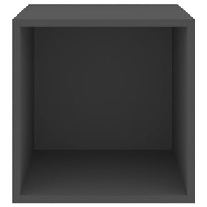 Graue Wandschränke, 2er-Set, 37 cm