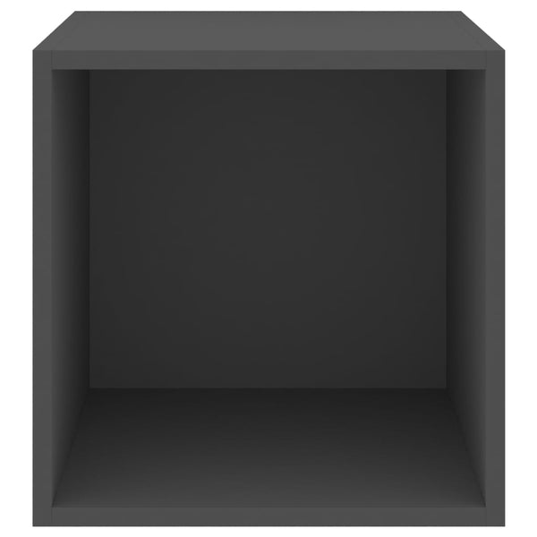 Graue Wandschränke, 4er Set, 37x37x37 cm