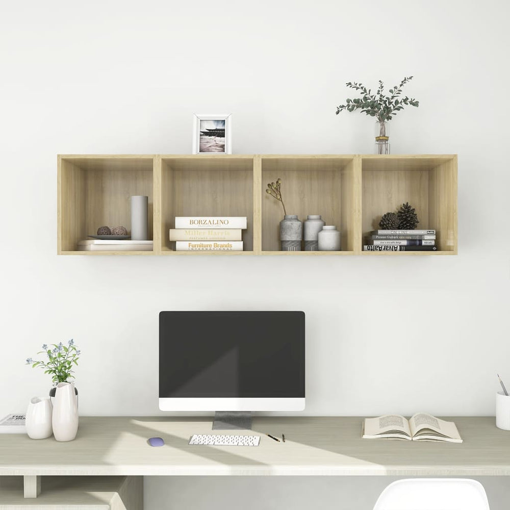 vidaXL Armoires murales 4 pcs Chêne Sonoma 37x37x37 cm Bois d'ingénierie