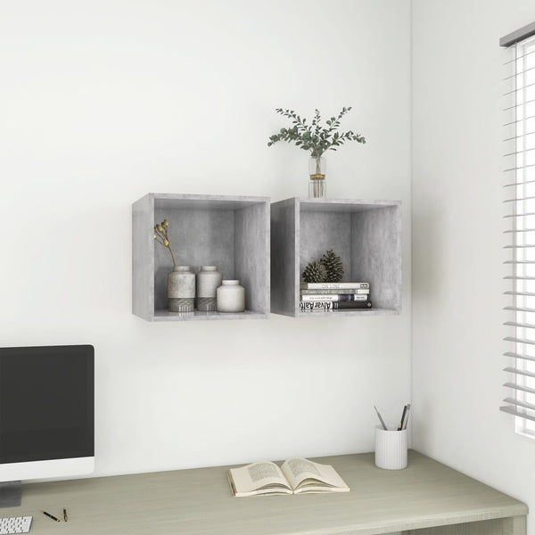 Wandschrank Betongrau 37x37 cm