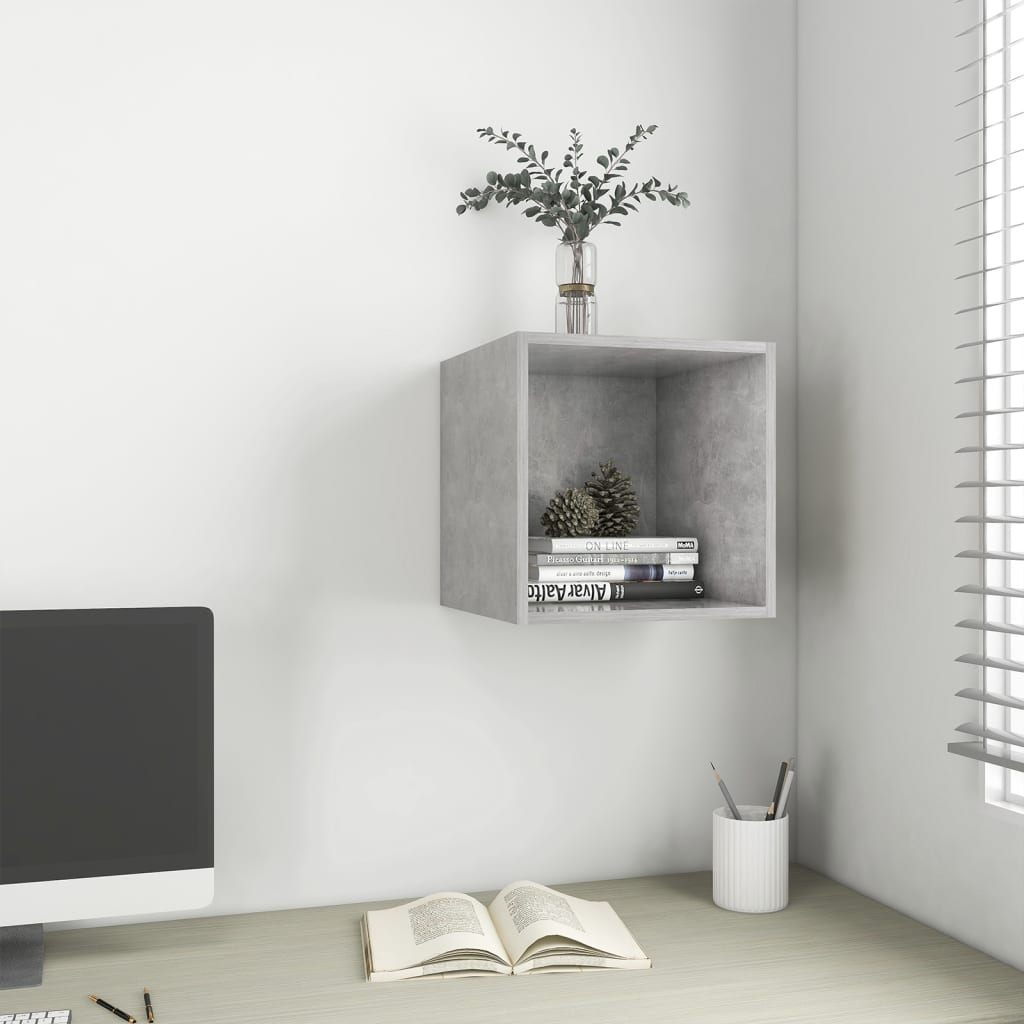 Wandschrank Betongrau 37x37 cm