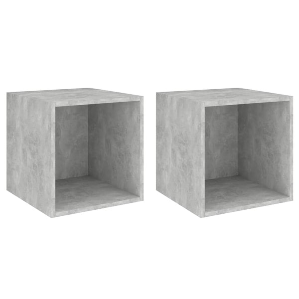 Betongraue Wandschränke, 2er-Set