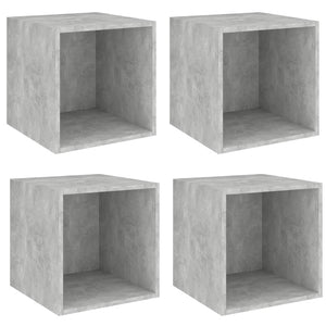 Wandschränke 4er Set Betongrau 37x37 cm