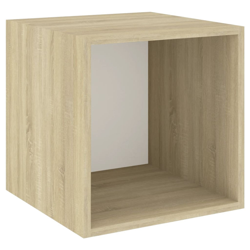 Wandschrank Weiß Sonoma-Eiche 37x37x37 cm