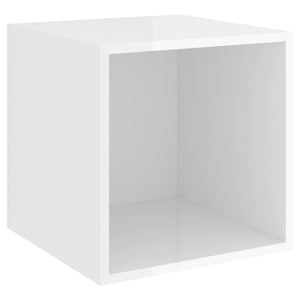 Wandschränke Hochglanz Weiß, 4er Set
