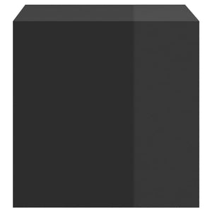 Wandschränke Schwarz Hochglanz, 2er Set
