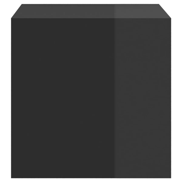 Wandschränke Schwarz Hochglanz, 2er Set