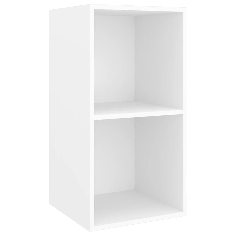 vidaXL Meuble TV mural Blanc 37x37x72 cm Bois d'ingénierie