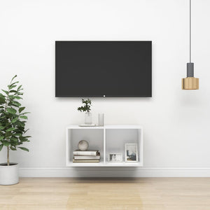 TV-Wandschrank Weiß, 37x37x72 cm
