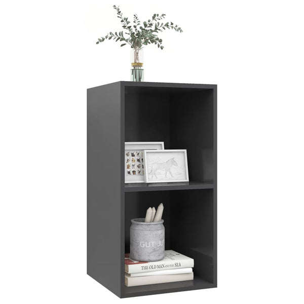 Grauer TV-Wandschrank 37x72 cm