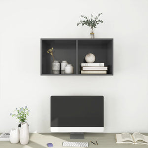 Grauer TV-Wandschrank 37x72 cm