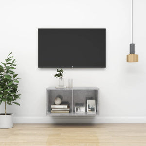 TV-Wandschrank Betongrau 37x37x72 cm