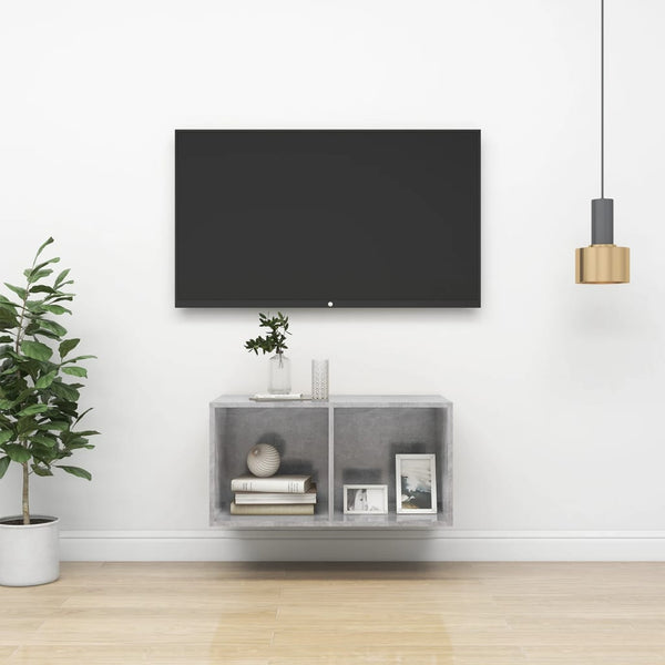 TV-Wandschrank Betongrau 37x37x72 cm