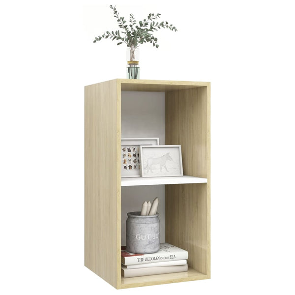 TV-Wandschrank Sonoma Eiche/Weiß 37x72 cm