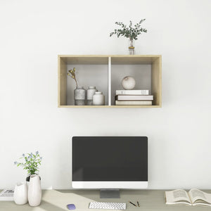 TV-Wandschrank Sonoma Eiche/Weiß 37x72 cm