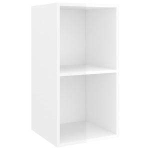 TV-Wandschrank, Hochglanz Weiß, 37x72 cm