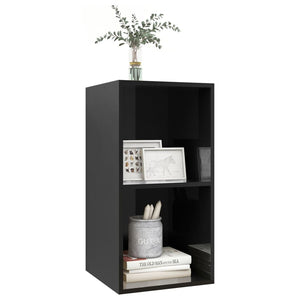 TV-Wandschrank, Hochglanz Schwarz, 37x72 cm