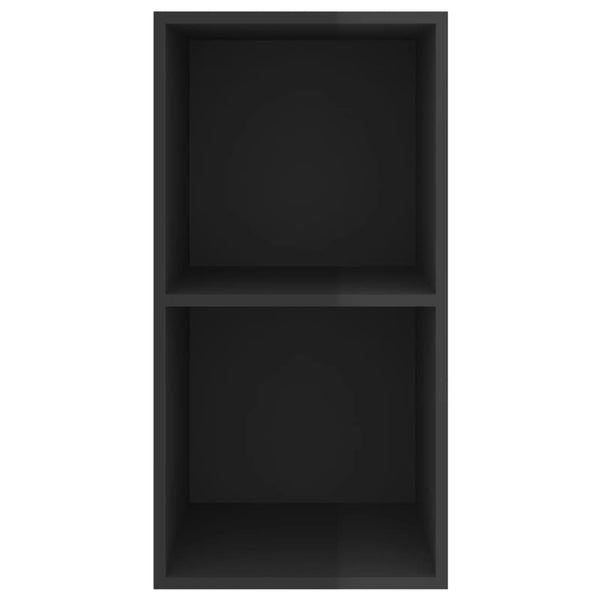 TV-Wandschrank, Hochglanz Schwarz, 37x72 cm