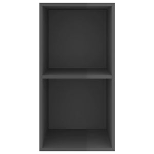 Hochglanz Grauer TV-Wandschrank 37x72 cm