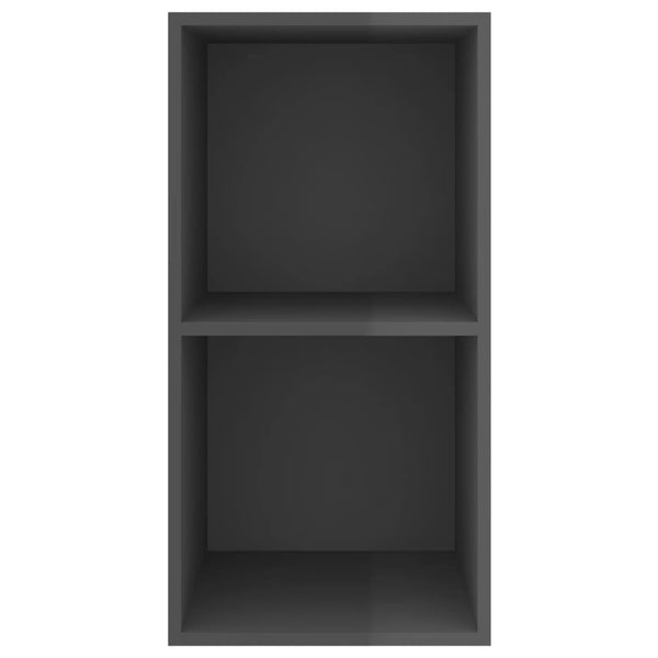 Hochglanz Grauer TV-Wandschrank 37x72 cm
