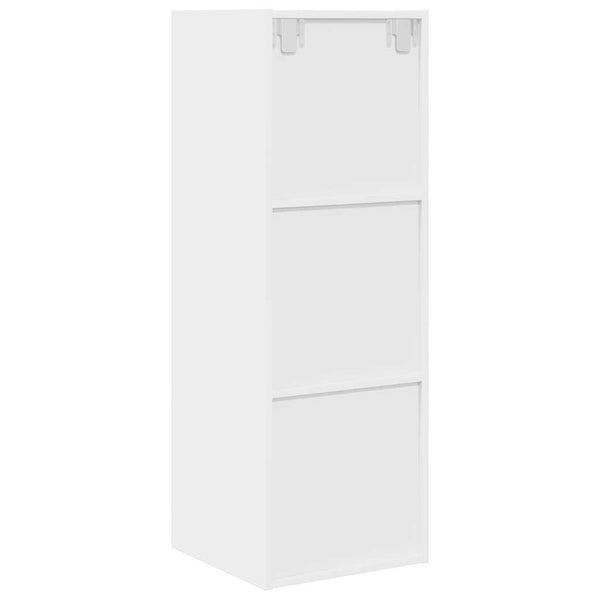 Weißer TV-Wandschrank 37x37x107 cm