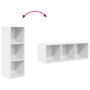 Weißer TV-Wandschrank 37x37x107 cm