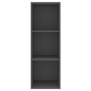 Grauer TV-Wandschrank 37x37x107 cm