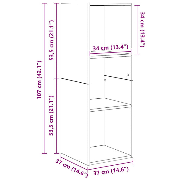 TV-Wandschrank Sonoma-Eiche 37x107 cm