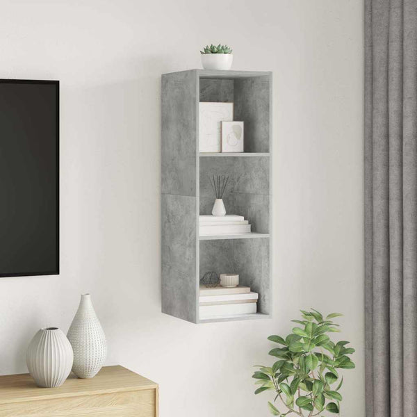 TV-Wandschrank Betongrau 37x37x107 cm