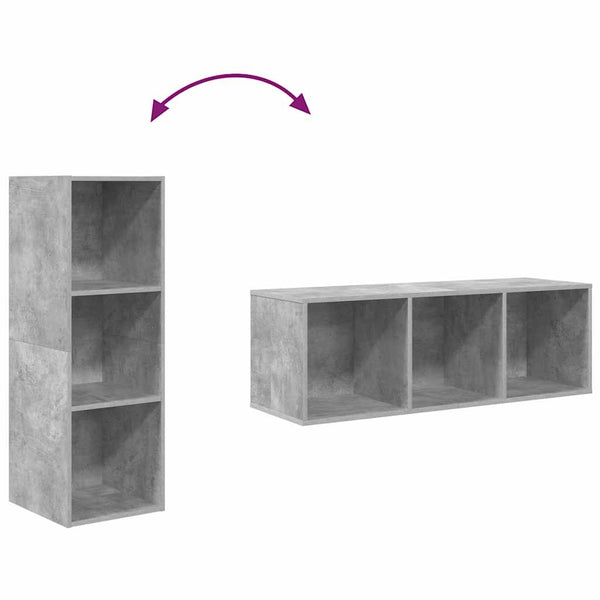 TV-Wandschrank Betongrau 37x37x107 cm